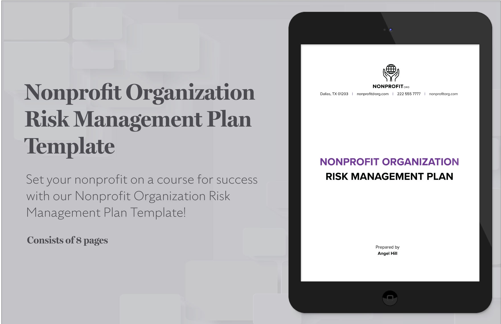 Nonprofit Organization Risk Management Plan Template In Word PDF Google Docs Download Template