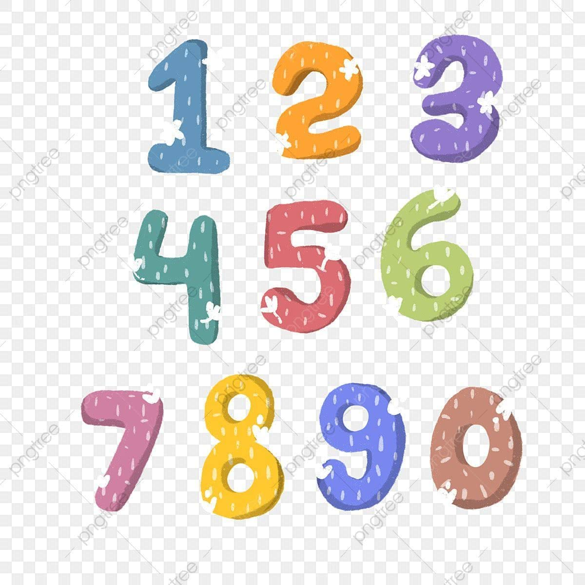 Number Kids PNG Transparent Cute Numbers Colorful For Kids Free Printable Numbers Colorful Cute PNG Image For Free Download