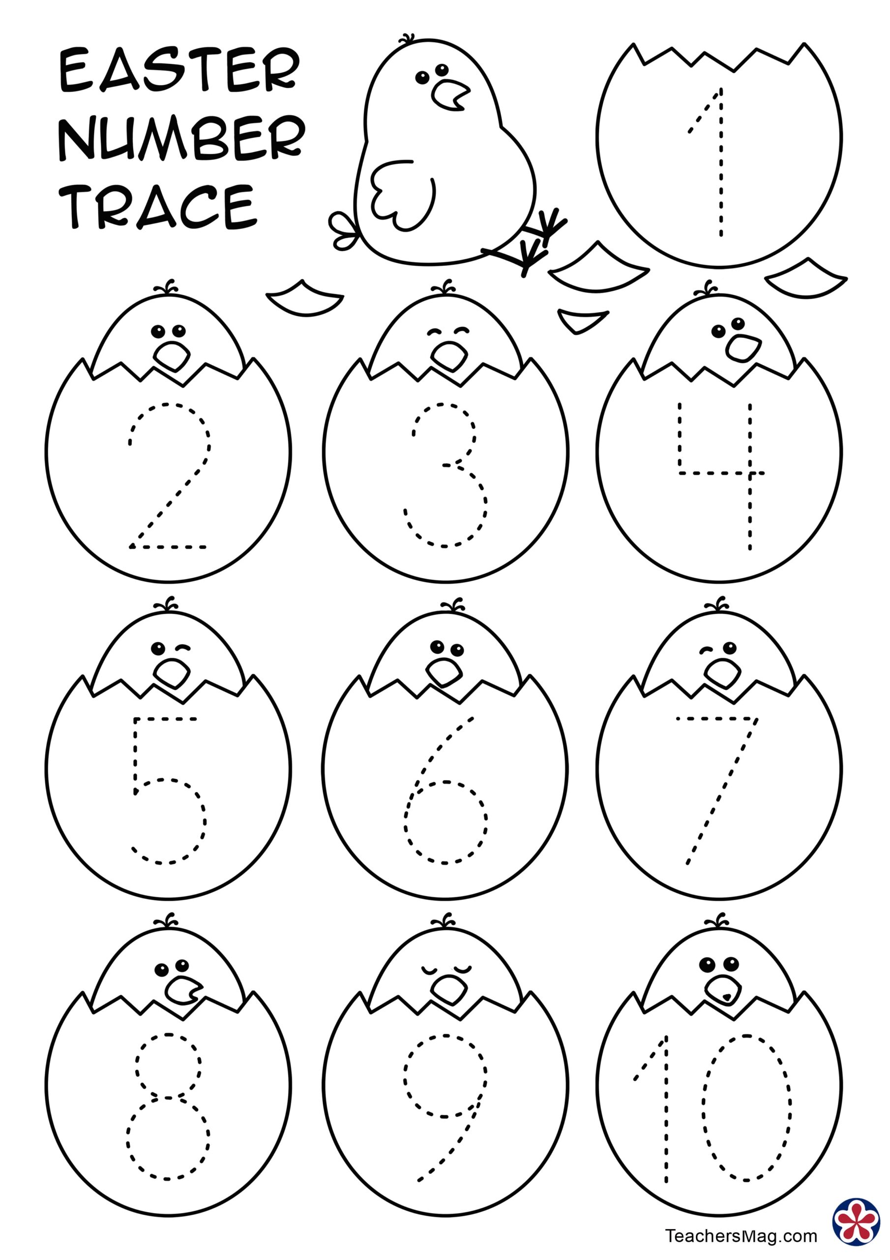 number trace worksheet