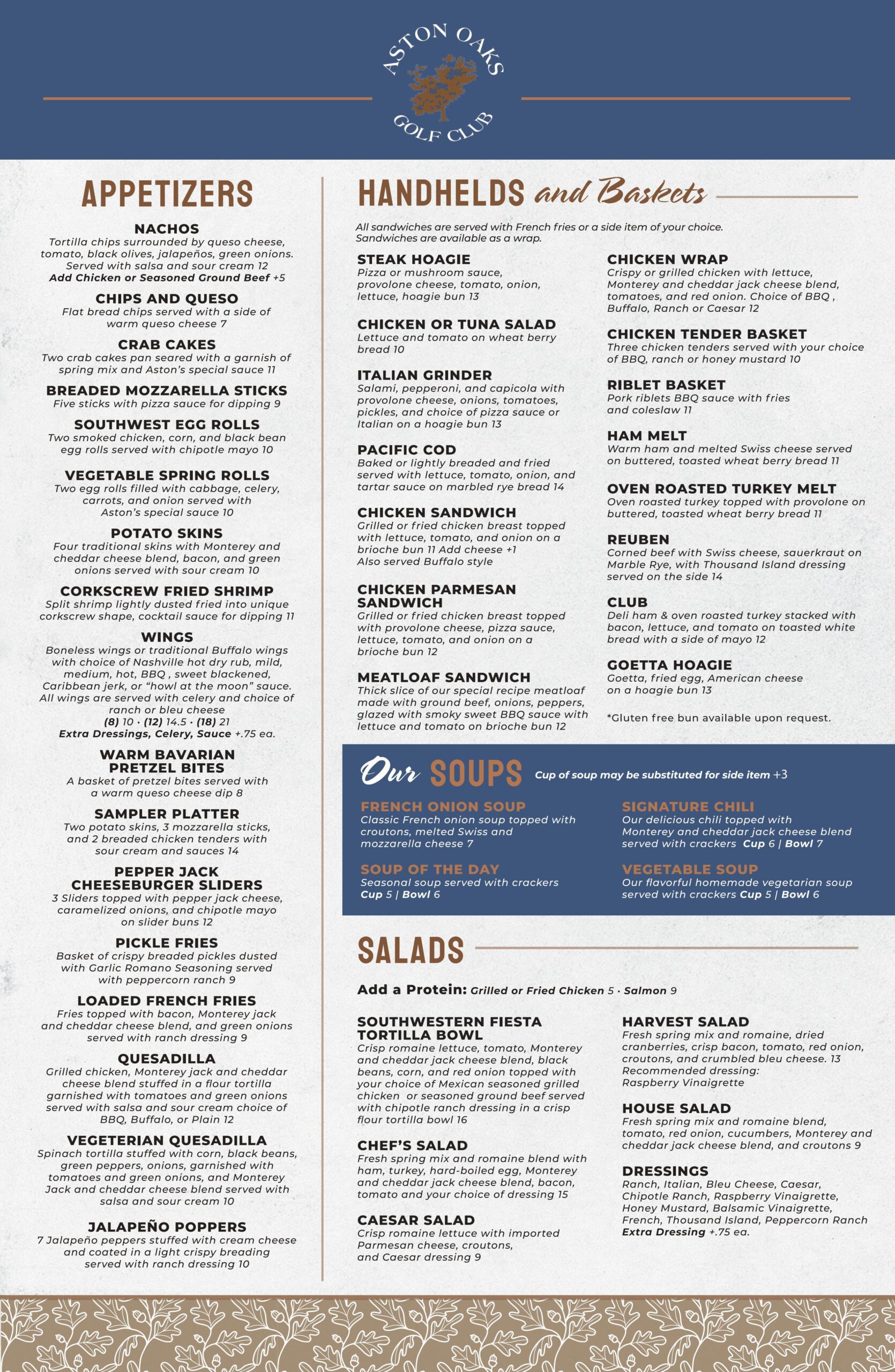 Oak Leaf Restaurant Aston Oaks Golf Club