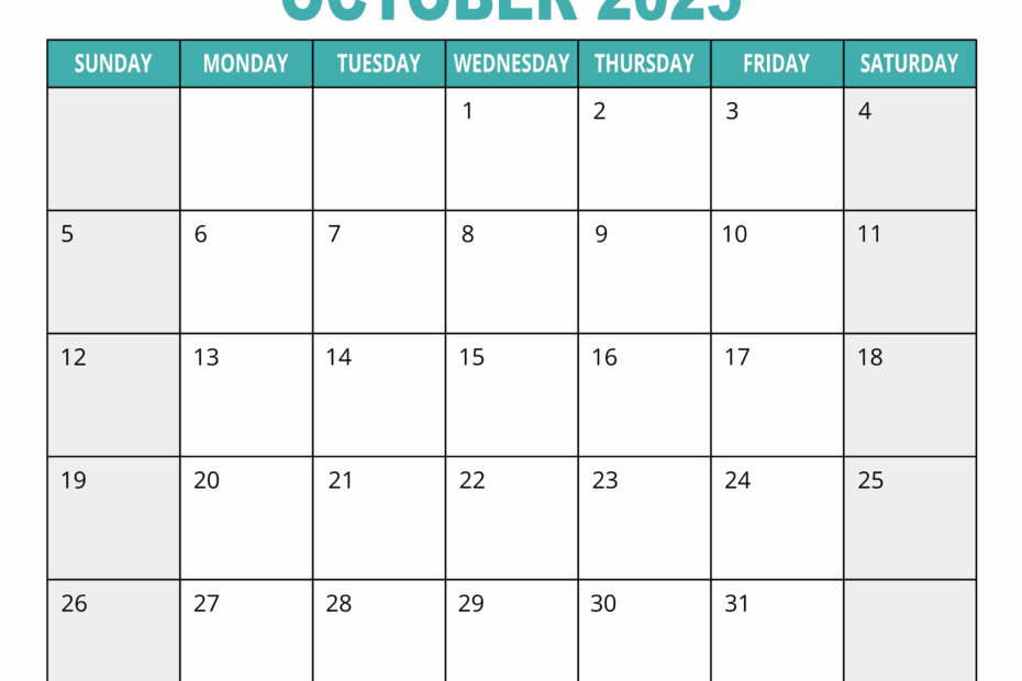 October 2025 Calendar Free Printable Free Printables Monograms Design Tools Patterns U0026 DIY Projects