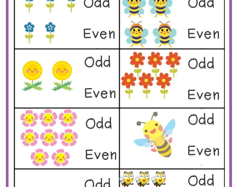 Odd And Even Numbers Worksheets