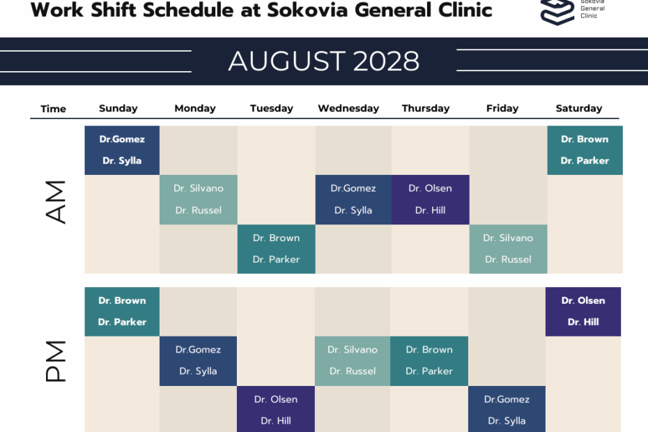 On Call Schedule Template Venngage