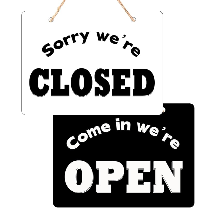 Open Closed Signs For Business Double Sided Come In We re Open Sign Sorry We re Closed Sign Open Closed Store Hanging Sign For Business Restaurant 