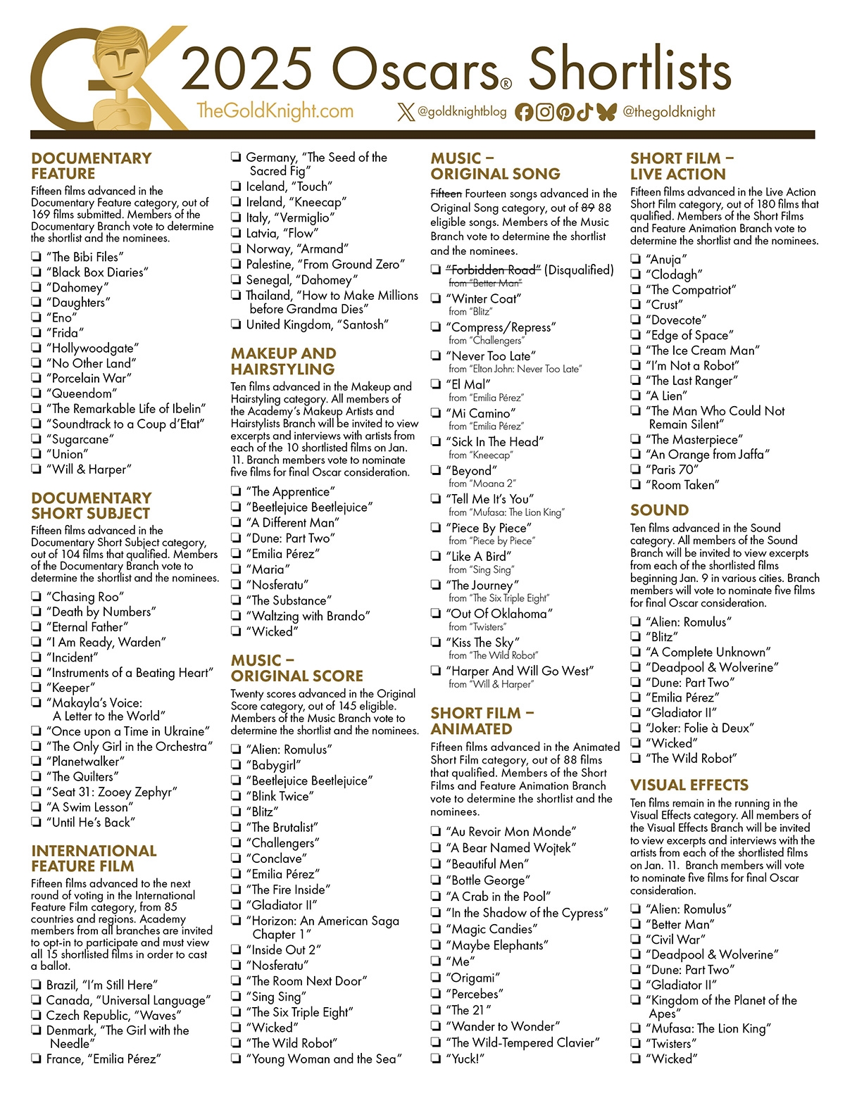 oscar ballot 2025 printable