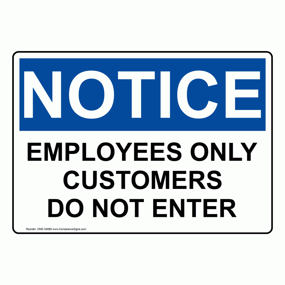 employees only sign printable