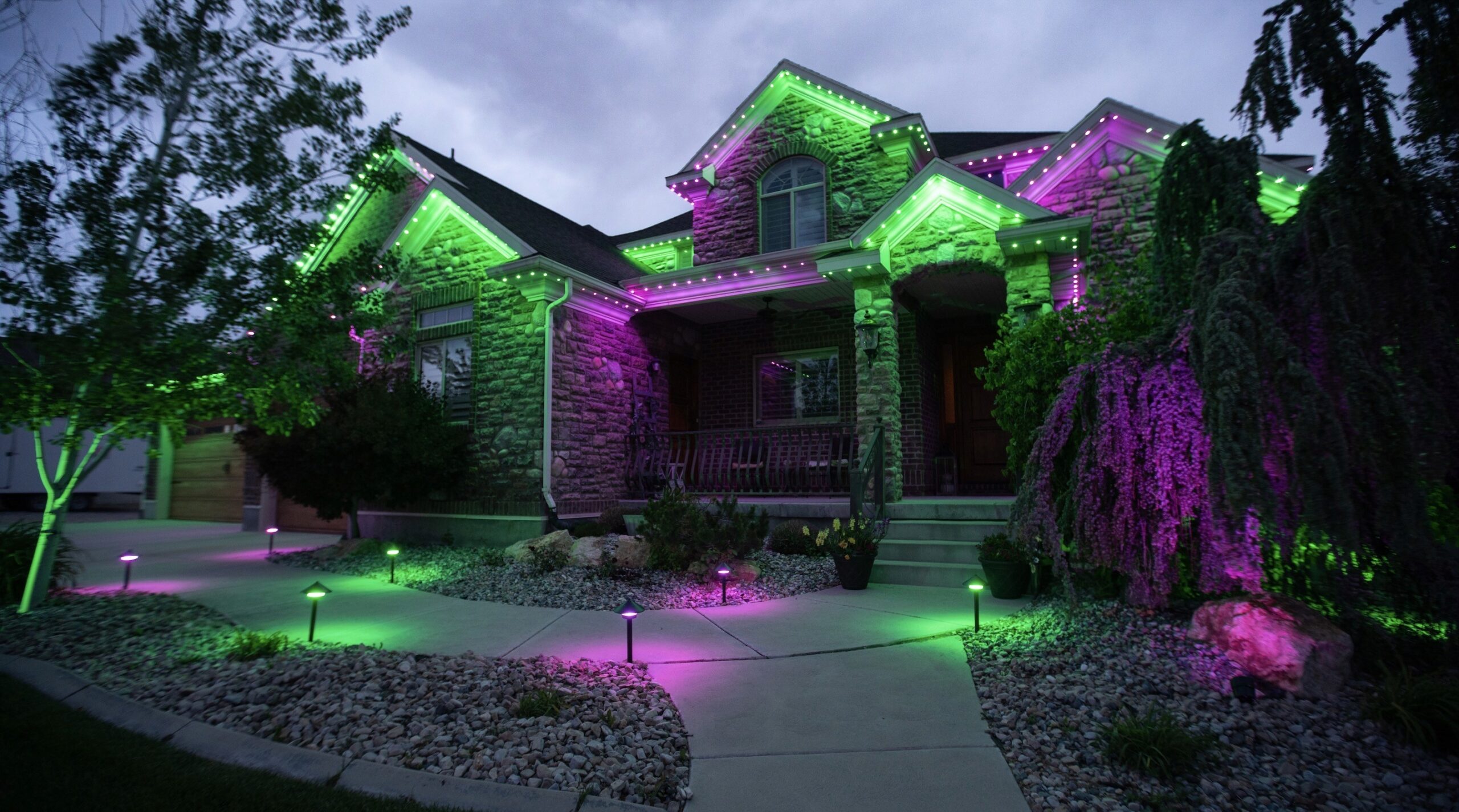 Outdoor Color Changing Lights JellyFish Lighting Permanent Outdoor LED Lighting