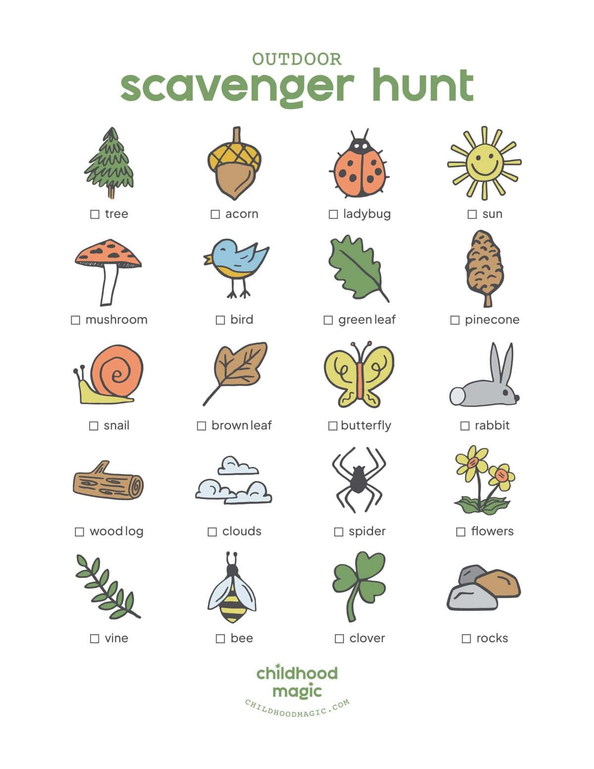 printable scavenger hunt