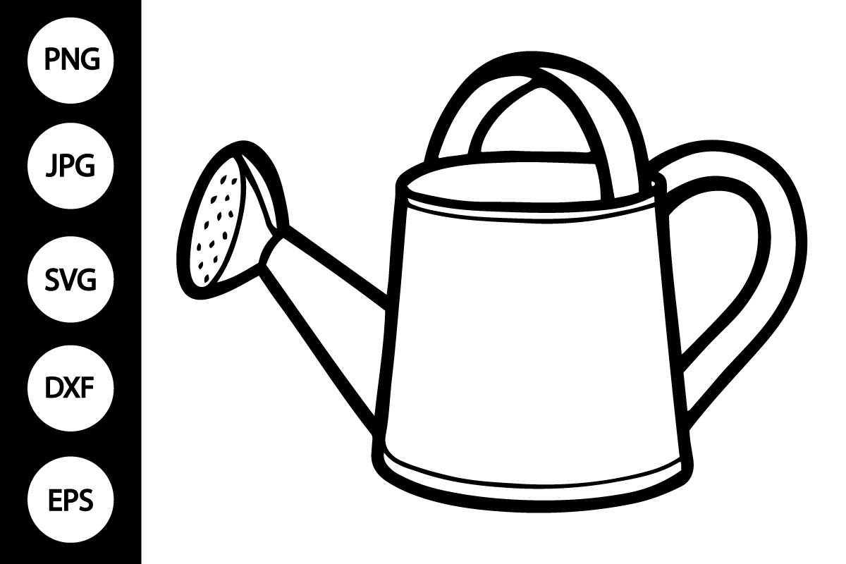 Outline Watering Can SVG Coloring Page 4138346 