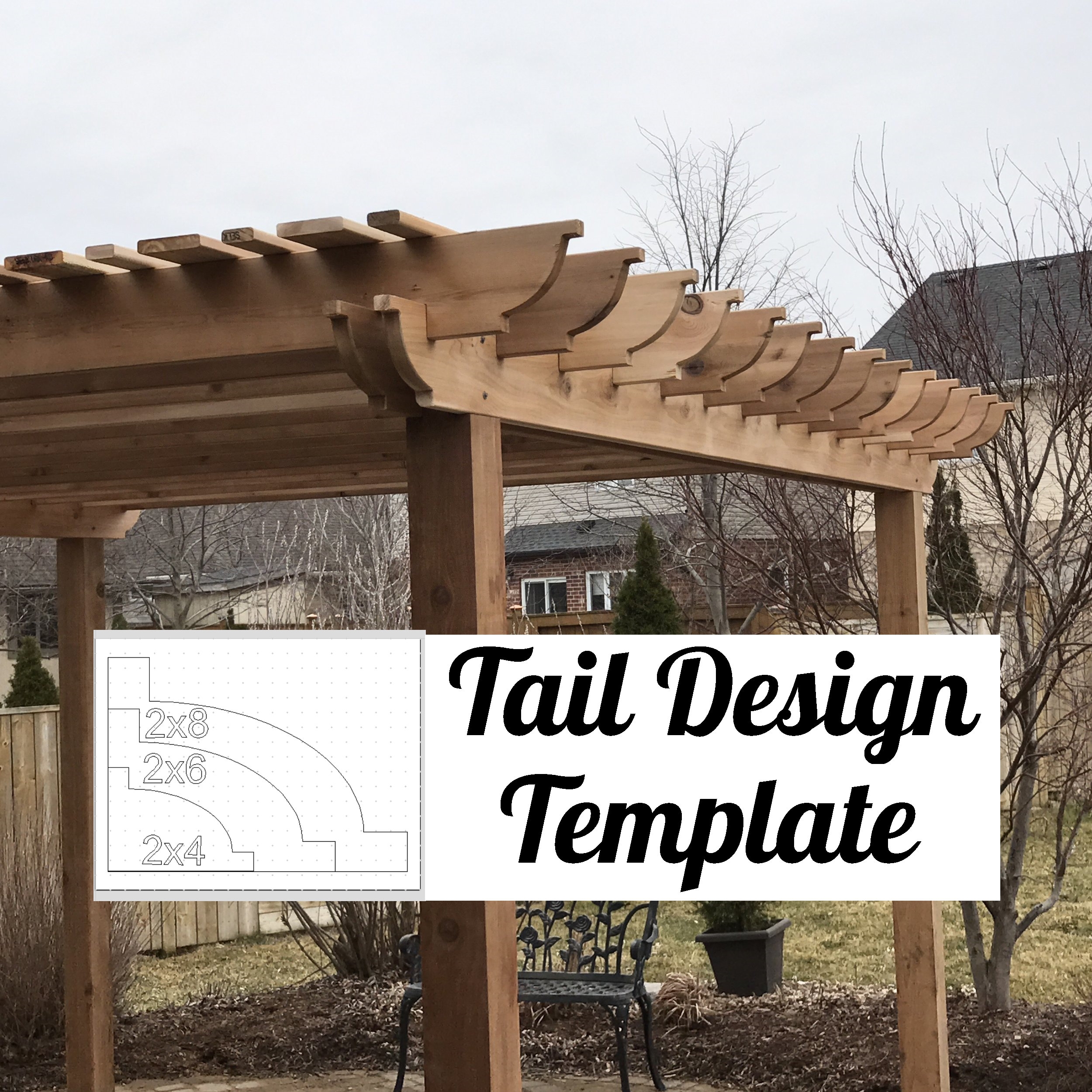 Ovolo Pergola Tail Design Template Etsy