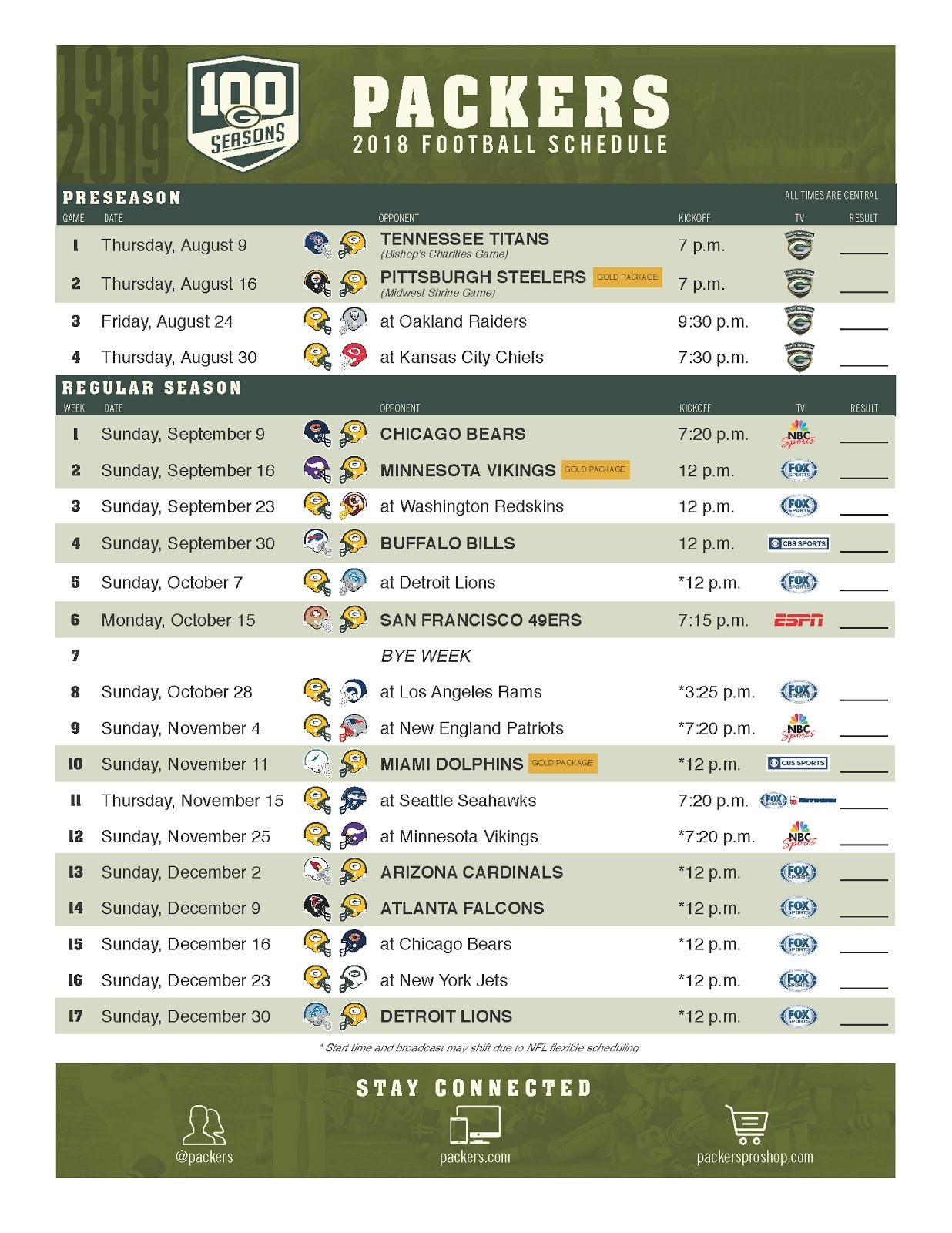 Packers Schedule 4 Prime Time Games In A Row Starting With Worksheets Library
