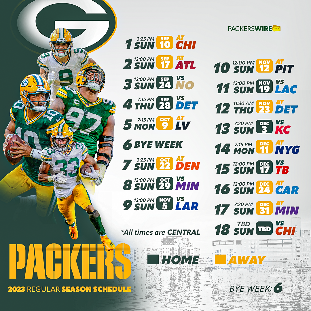 packers schedule printable