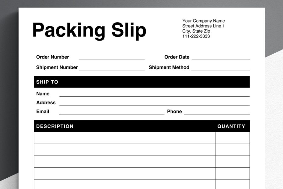 Packing Slip Pdf google Docs microsoft Word Packing Template Editable Packing Slip Packing Receipt Etsy