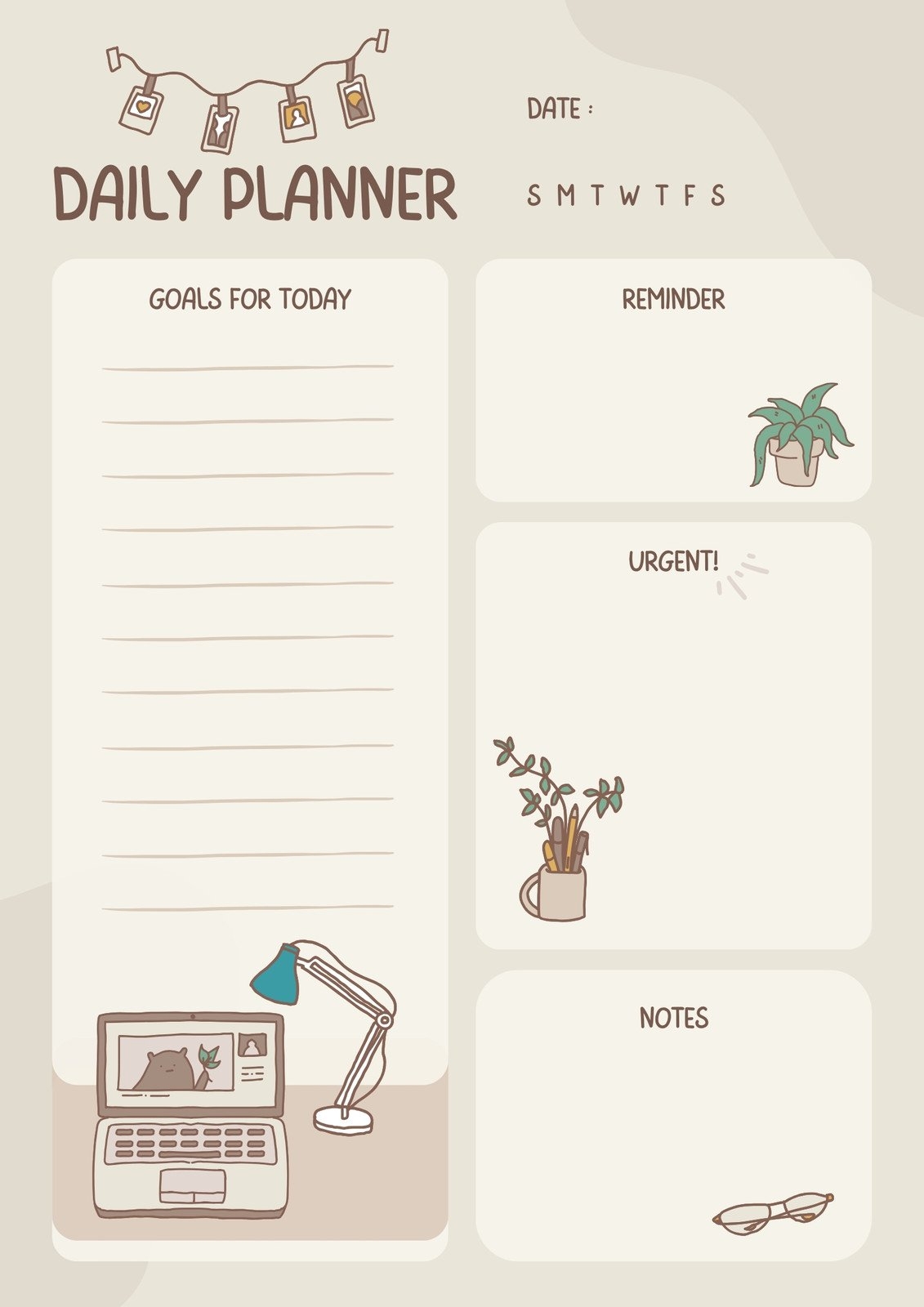 Page 3 Free Printable Cute Planner Templates To Edit Online Canva