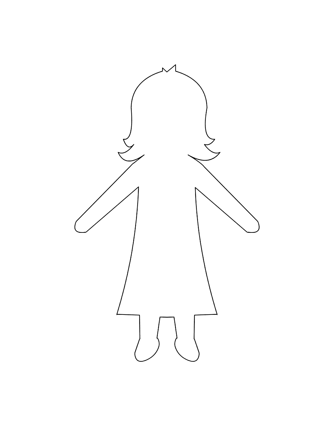 paper doll printable template free
