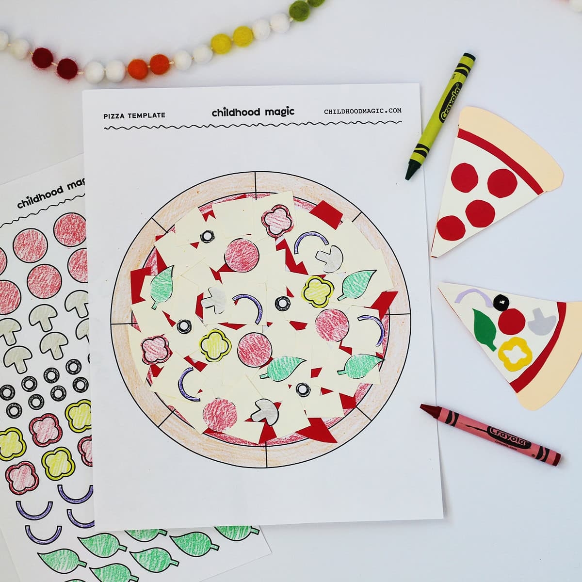 Paper Pizza Free Printable Template Childhood Magic