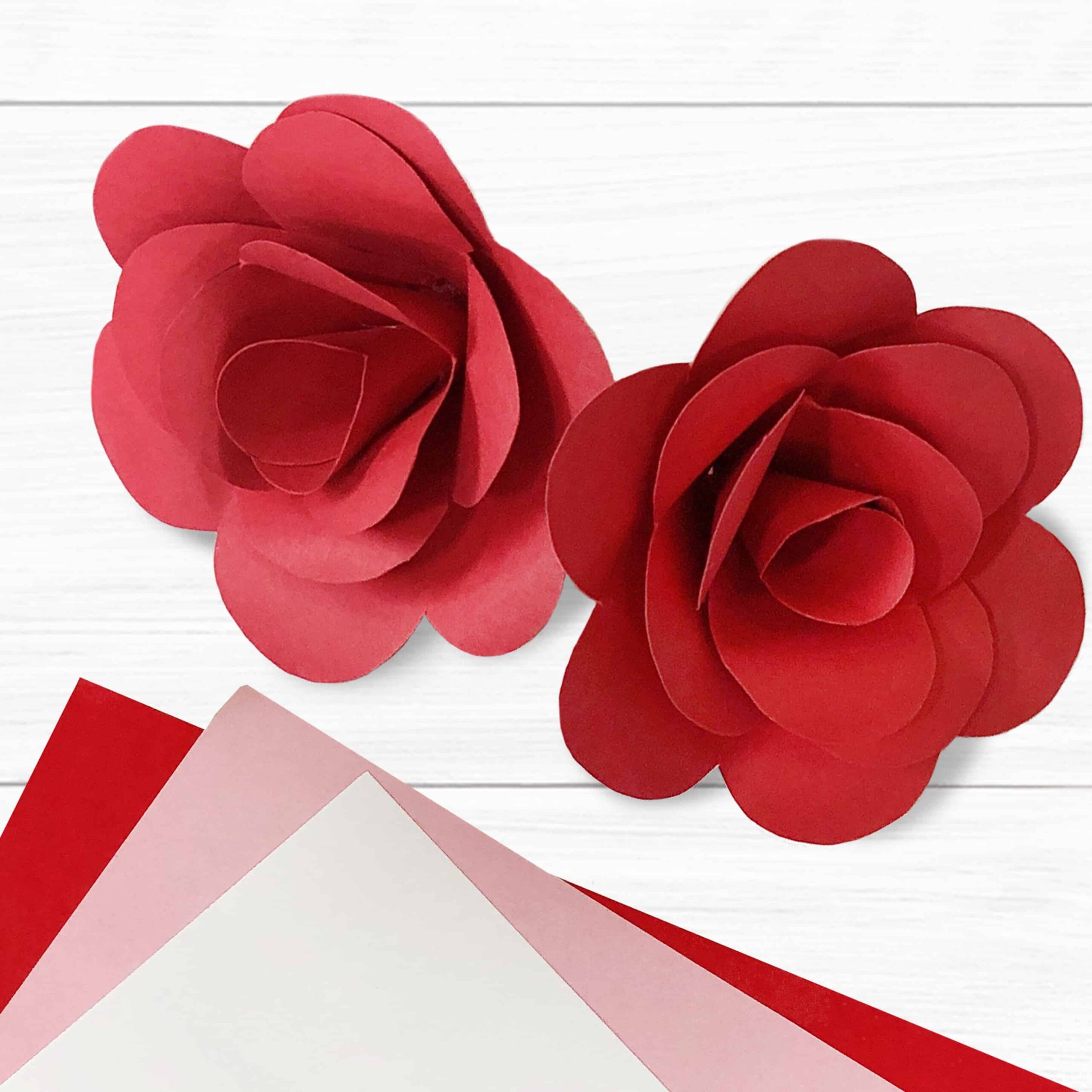 printable cut out paper rose template