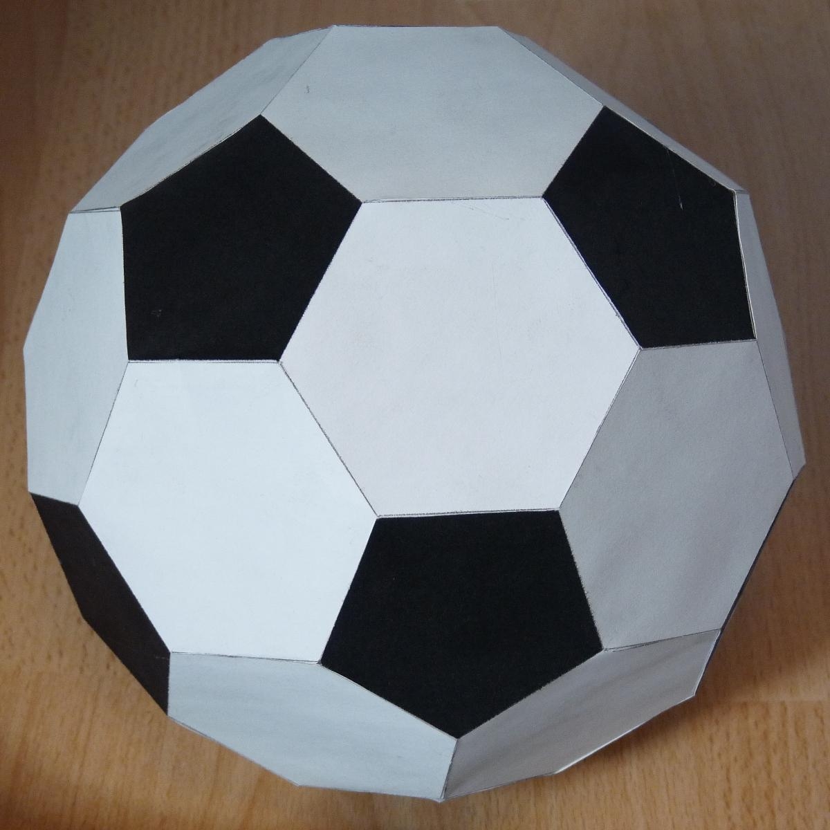 Paper Truncated Icosahedron soccer Ball Or Football 