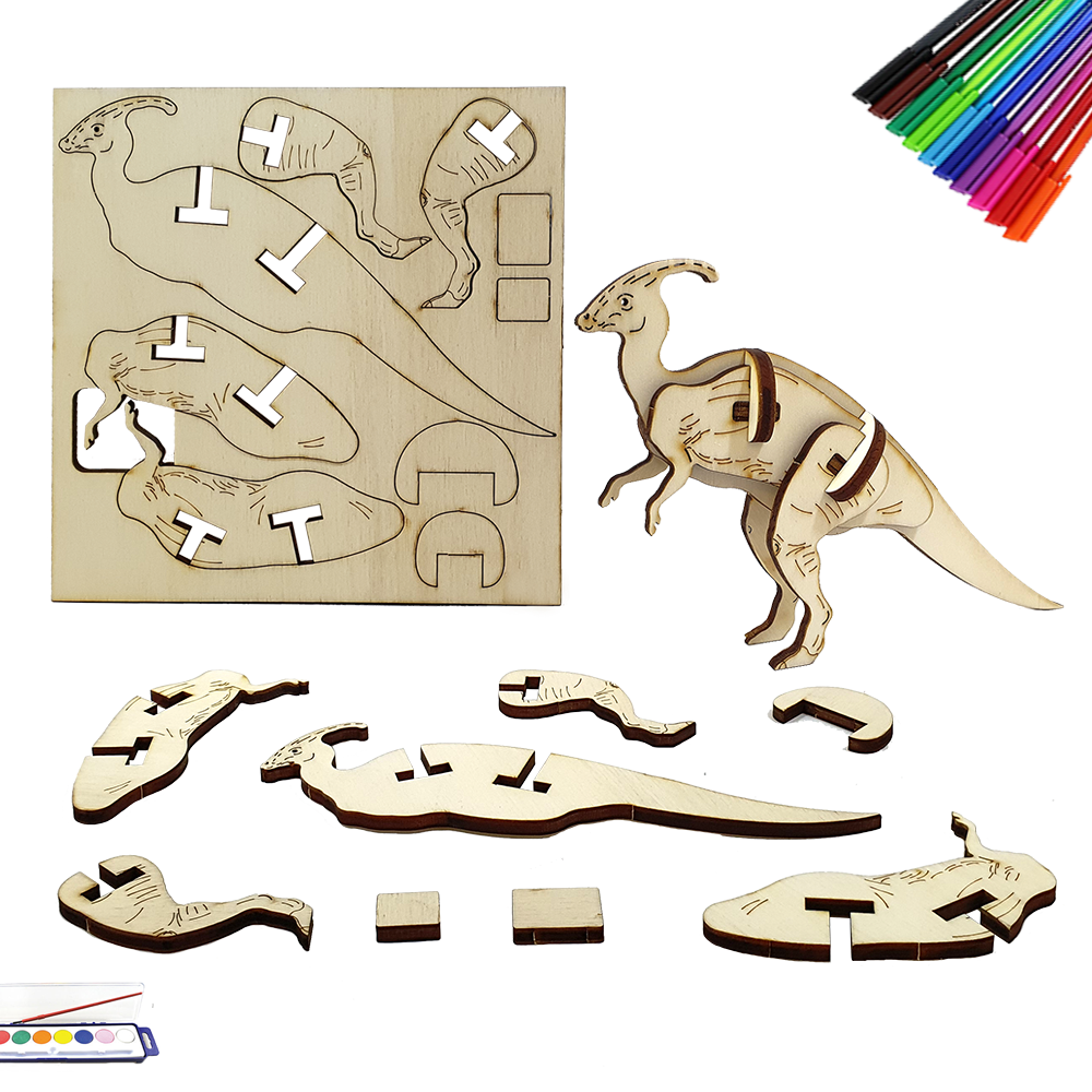 wood puzzle dinosaur template