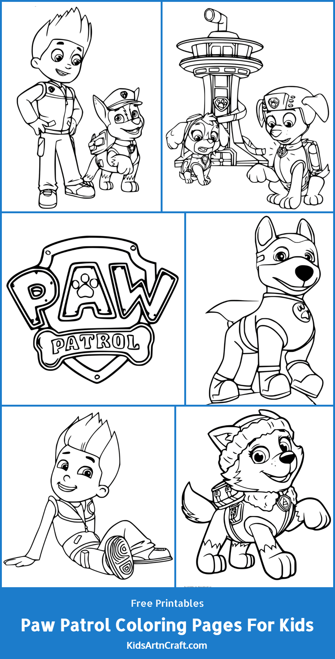 coloring pages paw patrol printable