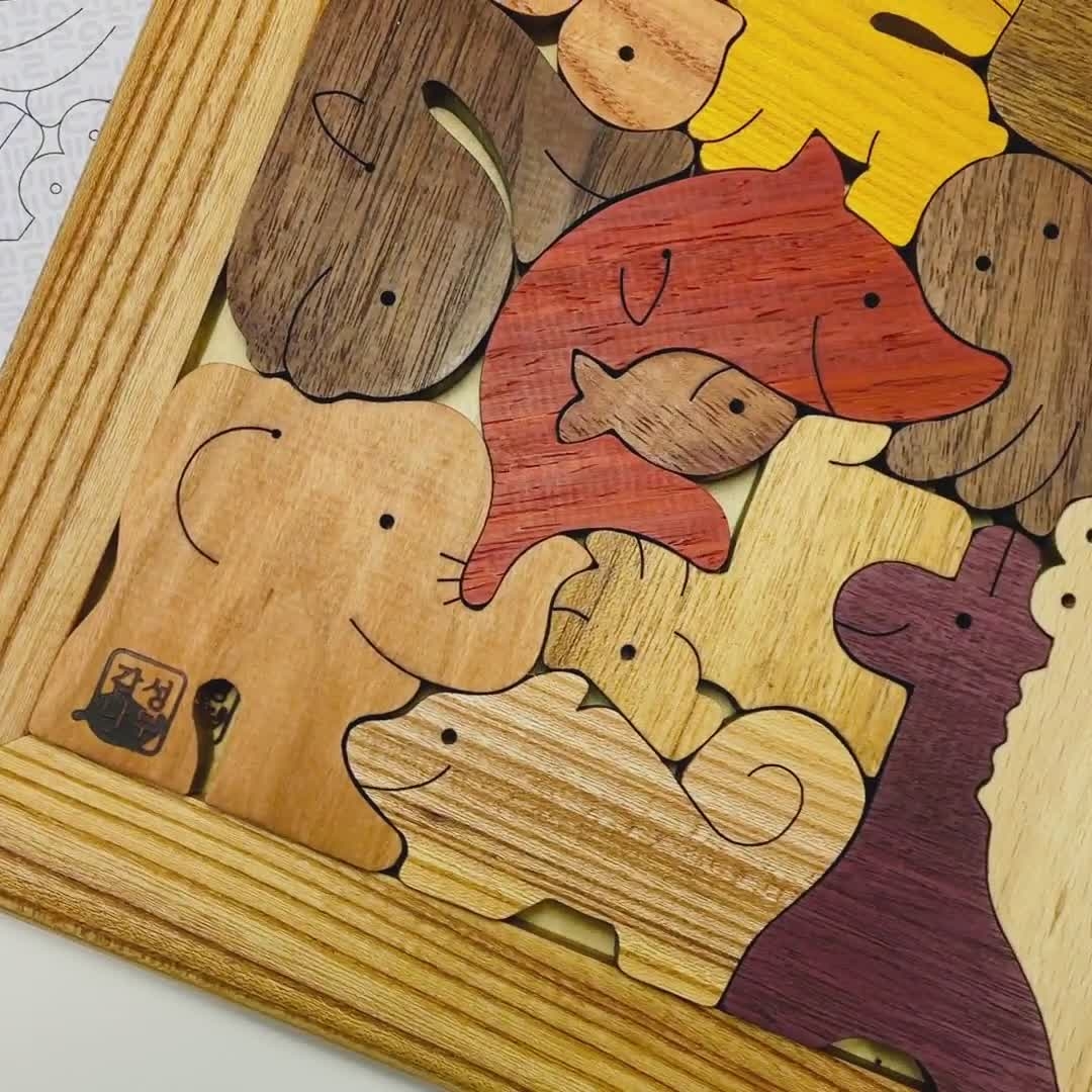 PDF PLAN Wood Puzzle Puzzle Template Animal Toys Kids Puzzles Art Puzzle Puzzle Plan PDF