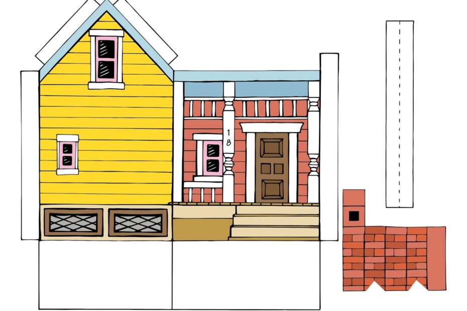 Peach Bum UP HOUSE Printable Template