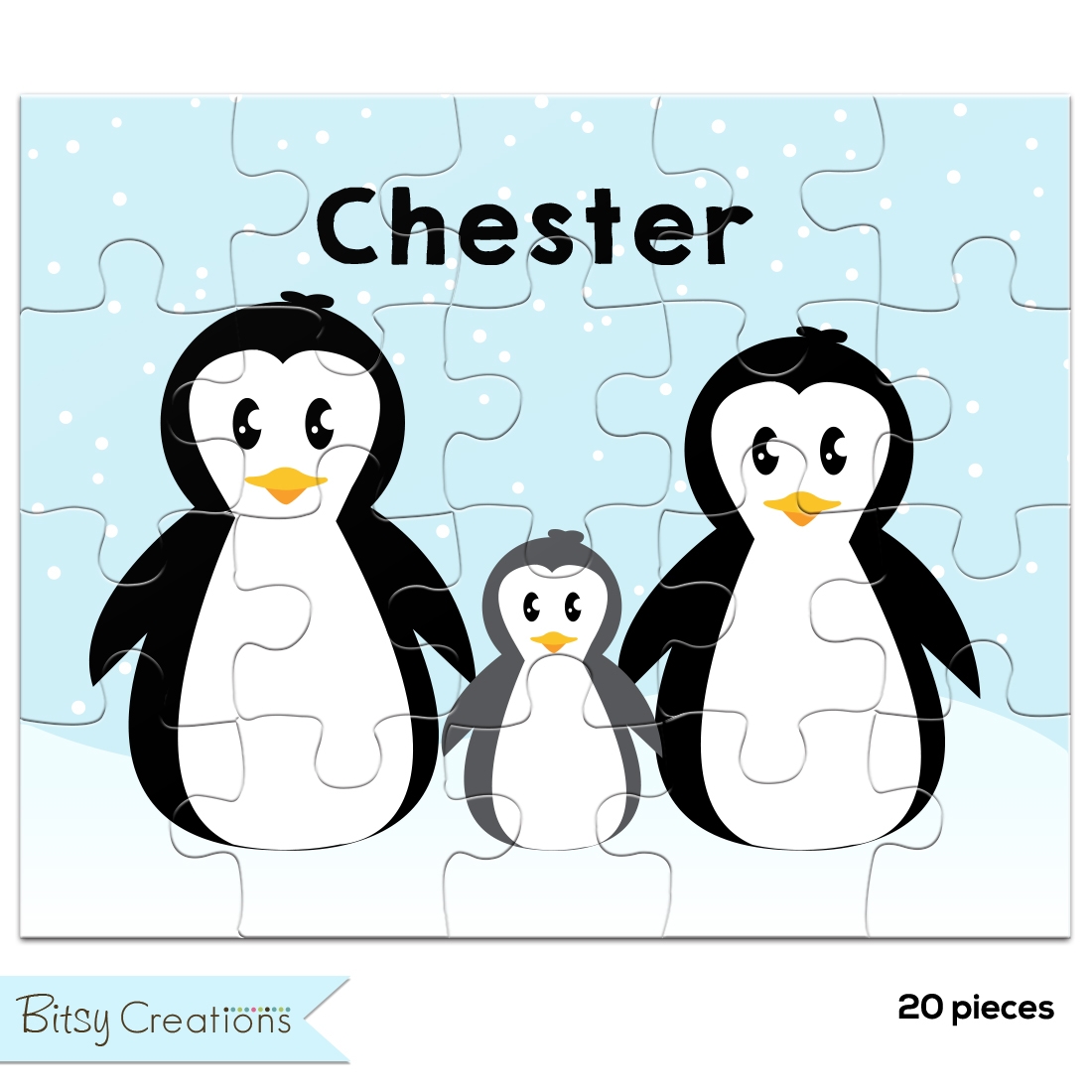 Penguin Puzzle For Children