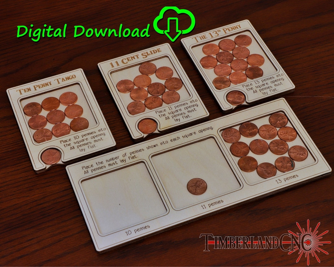 Penny Puzzle Circle Packing SVG Laser Cutting File Etsy