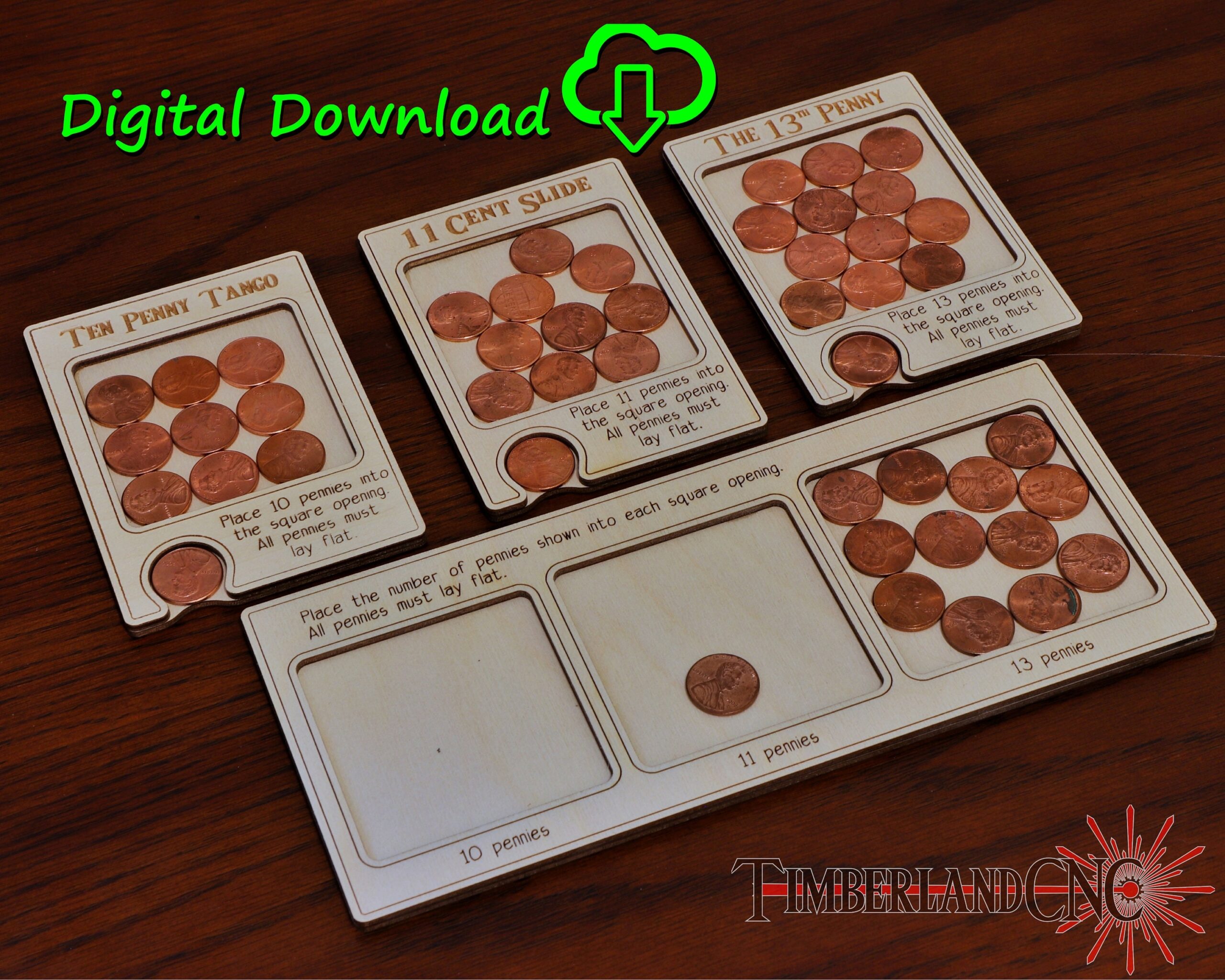 Penny Puzzle Circle Packing SVG Laser Cutting File Etsy