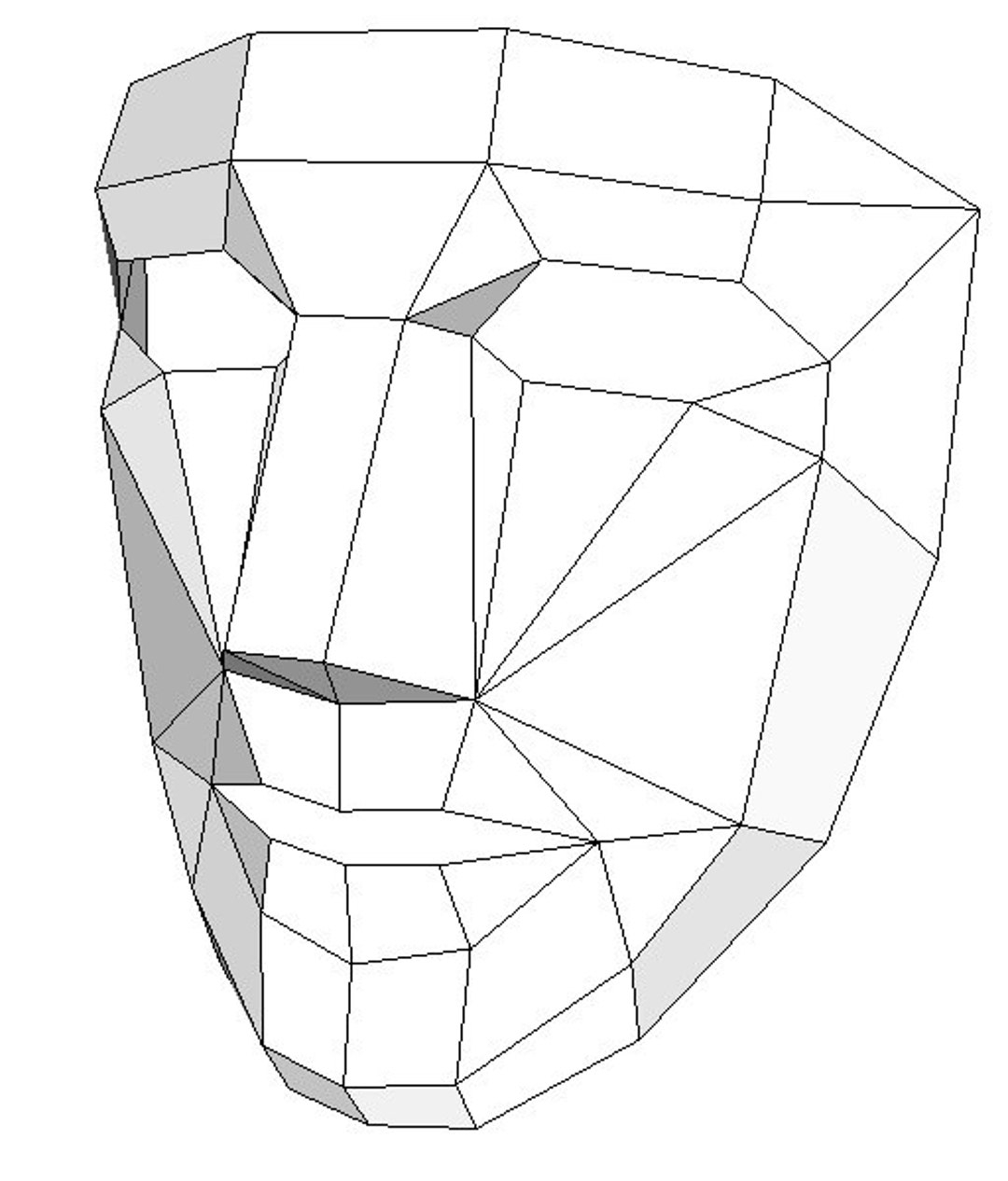 Pepakura Easy Human Face Mask PDF Included Etsy