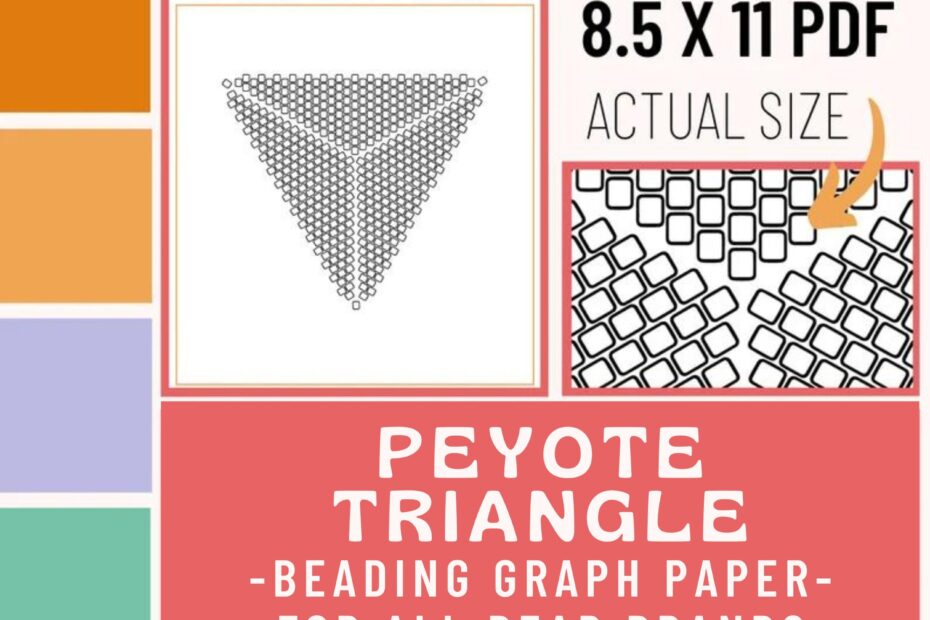 Peyote Triangle Beading Graph Paper Beading Pattern Tutorial Graphing Paper Design Sheet Pattern Sheet Printable Pattern For Procreate Etsy