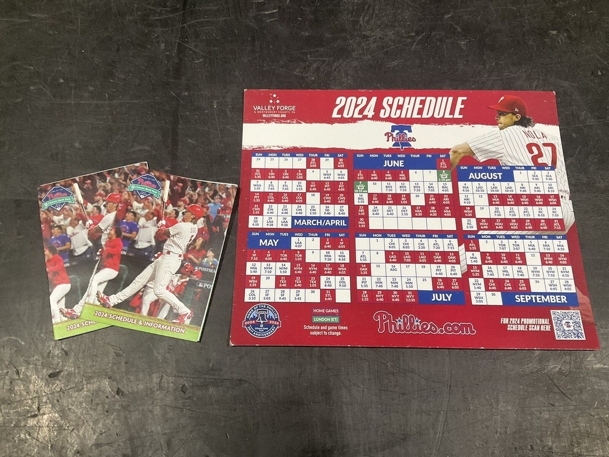 PHILLIES 2024 MAGNET SCHEDULE 20TH Anniversary U0026 2 POCKETS Bryson Stott SGA