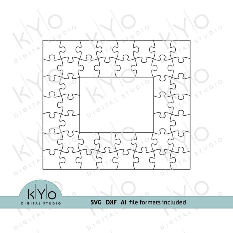 Photo Frame Jigsaw Puzzle Template By KYo Digital Studio