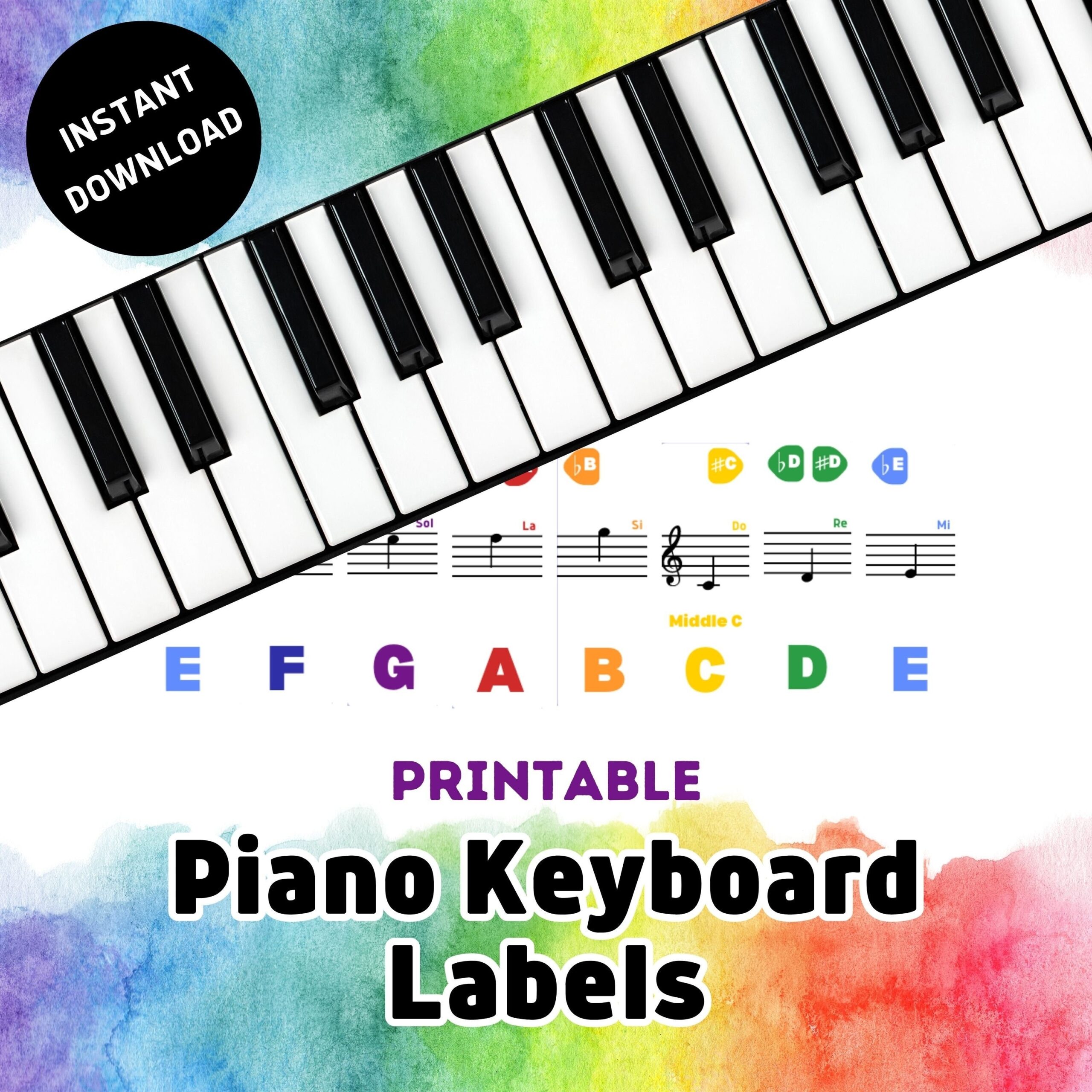 printable piano keys