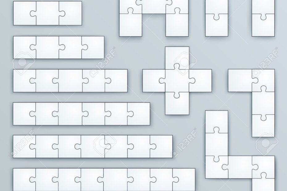 Piece Jigsaw Puzzle Template Set Of Of 2 3 4 5 6 7 8 9 Pieces And Geometric Puzzles Royalty Free SVG Cliparts Vectors And Stock Illustration Image 28059663