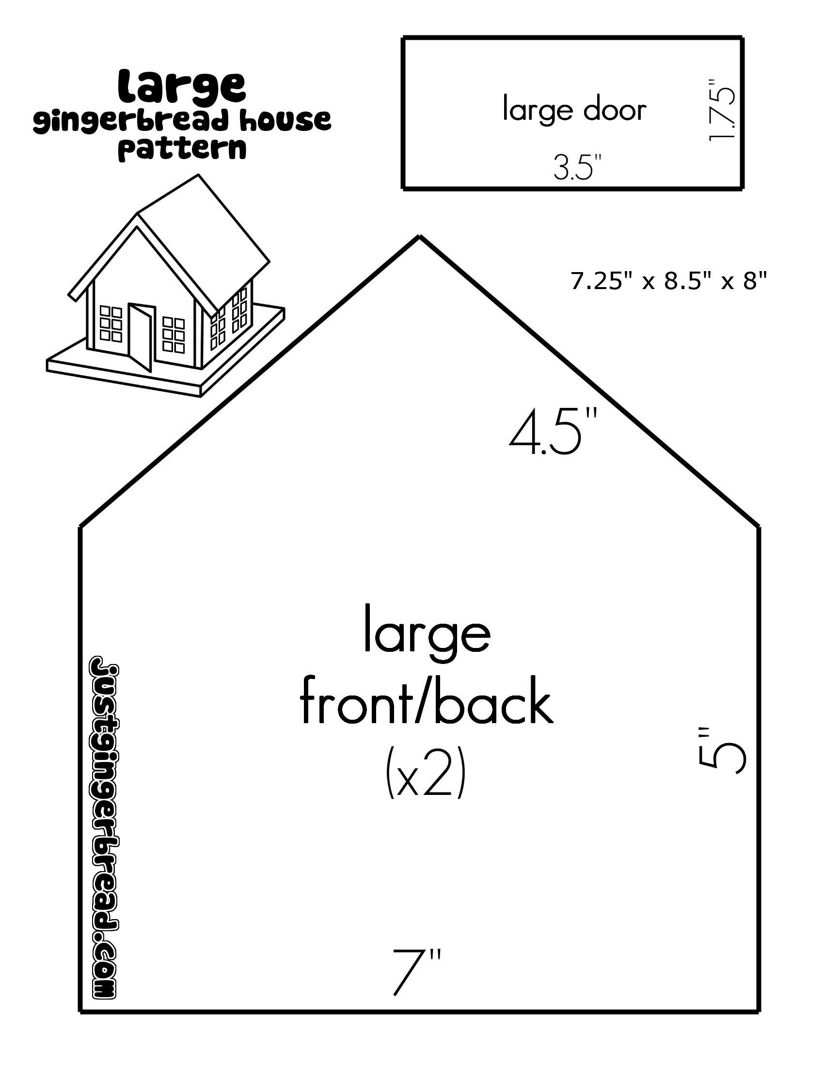 gingerbread house template printable pdf