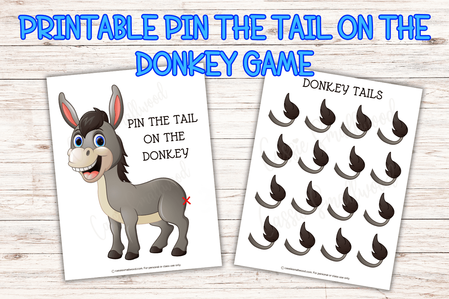 Pin The Tail On The Donkey Game Printable Cassie Smallwood