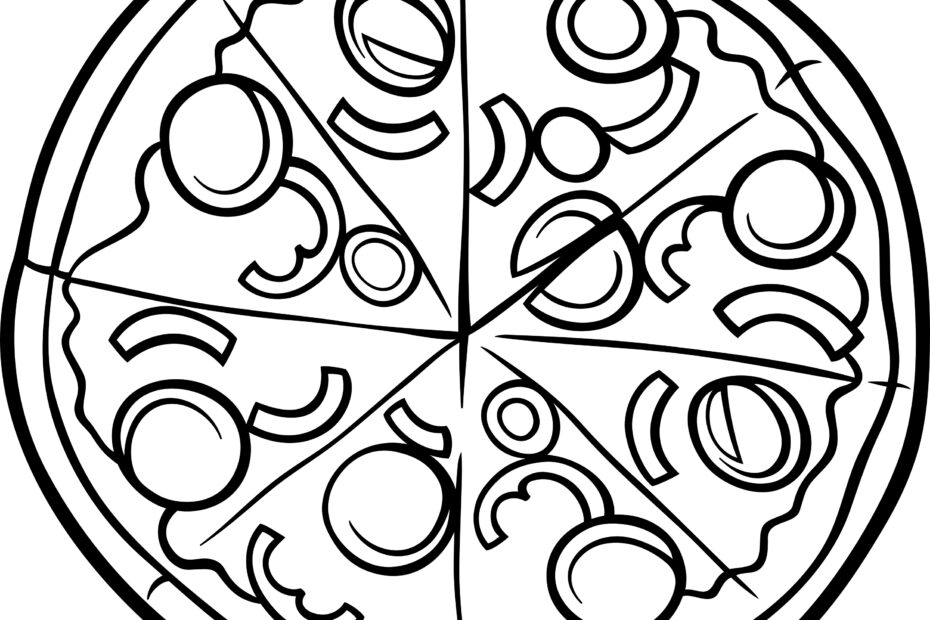 Pizza Coloring Page Printable