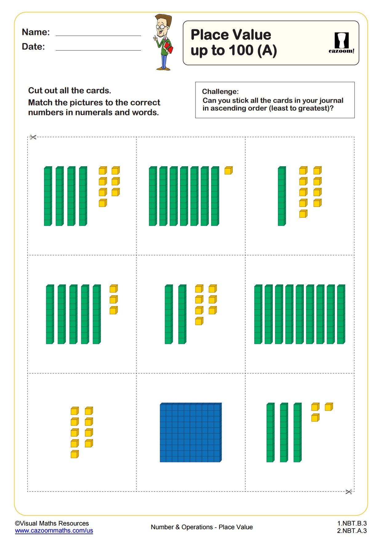 Place Value Up To 100 A PDF Printable Number And Operations 