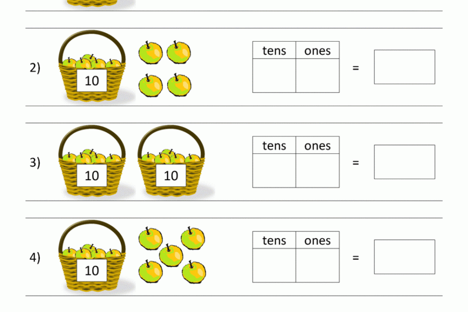 Place Value Worksheets For Kindergarten