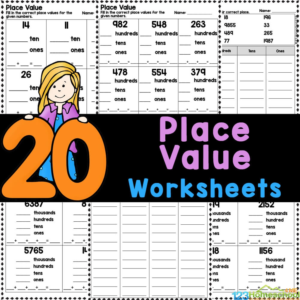 place and place value worksheets