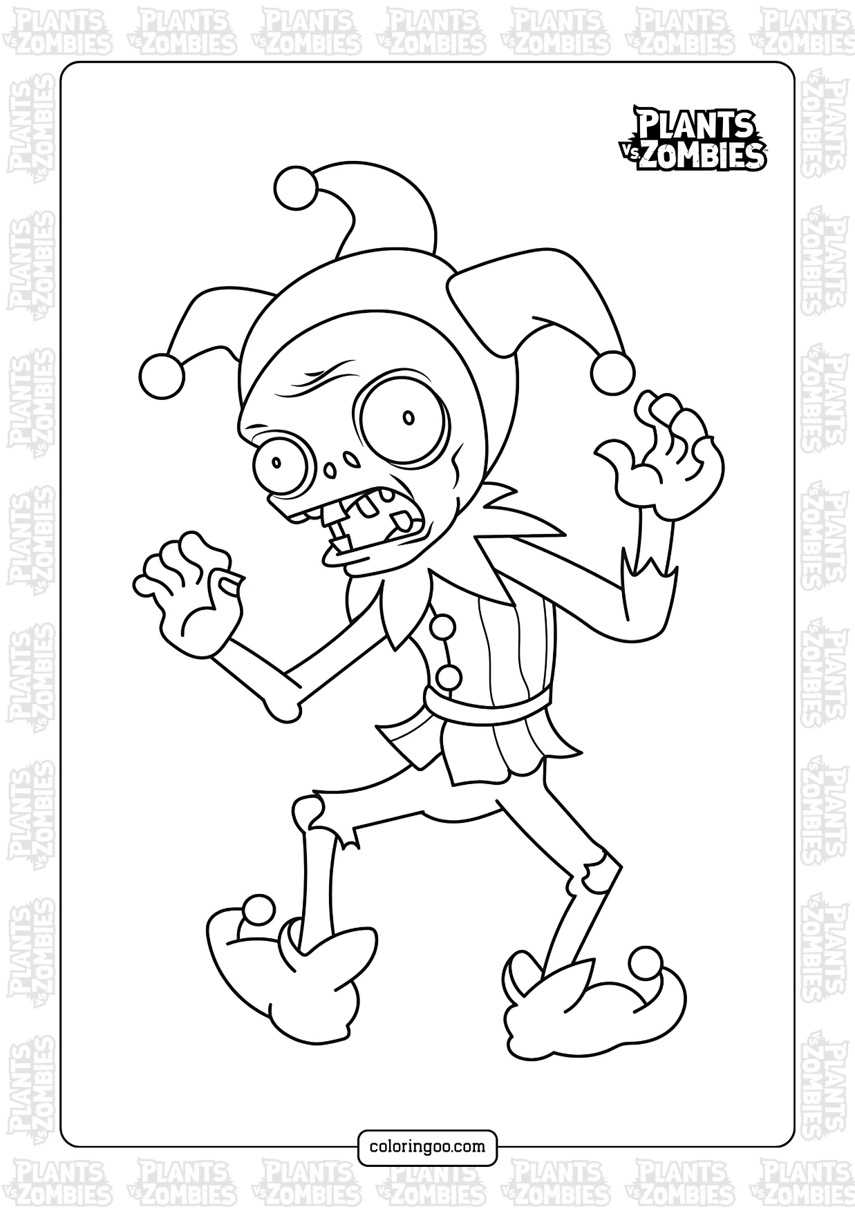 plants vs zombies coloring pictures