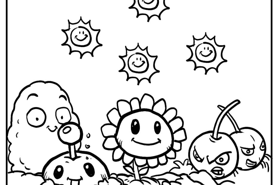 Plants Vs Zombies Coloring Pages 50 Free PDF Printables