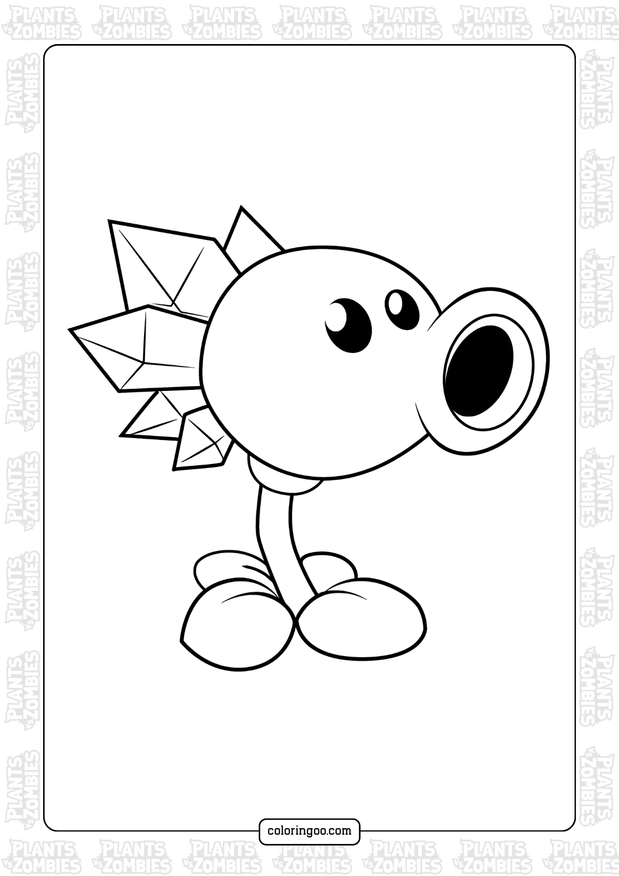 Plants Vs Zombies Snow Pea Coloring Page
