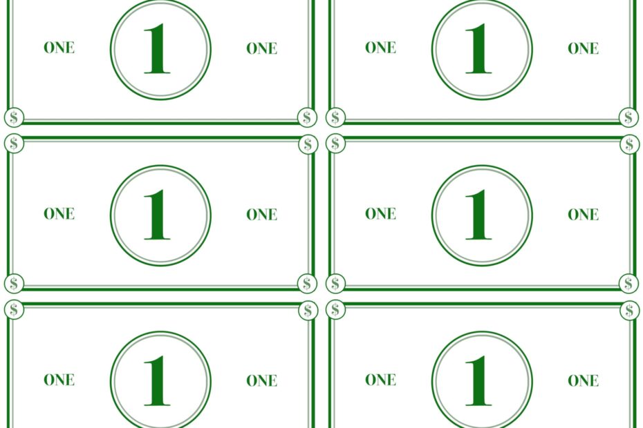 Play Money Printable Paper Trail Design