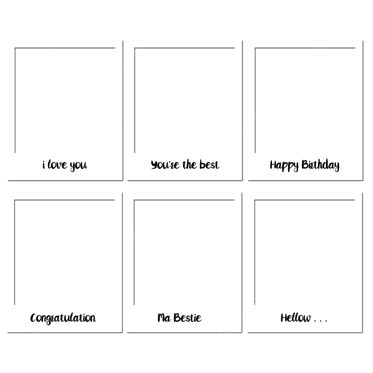 polaroid template printable
