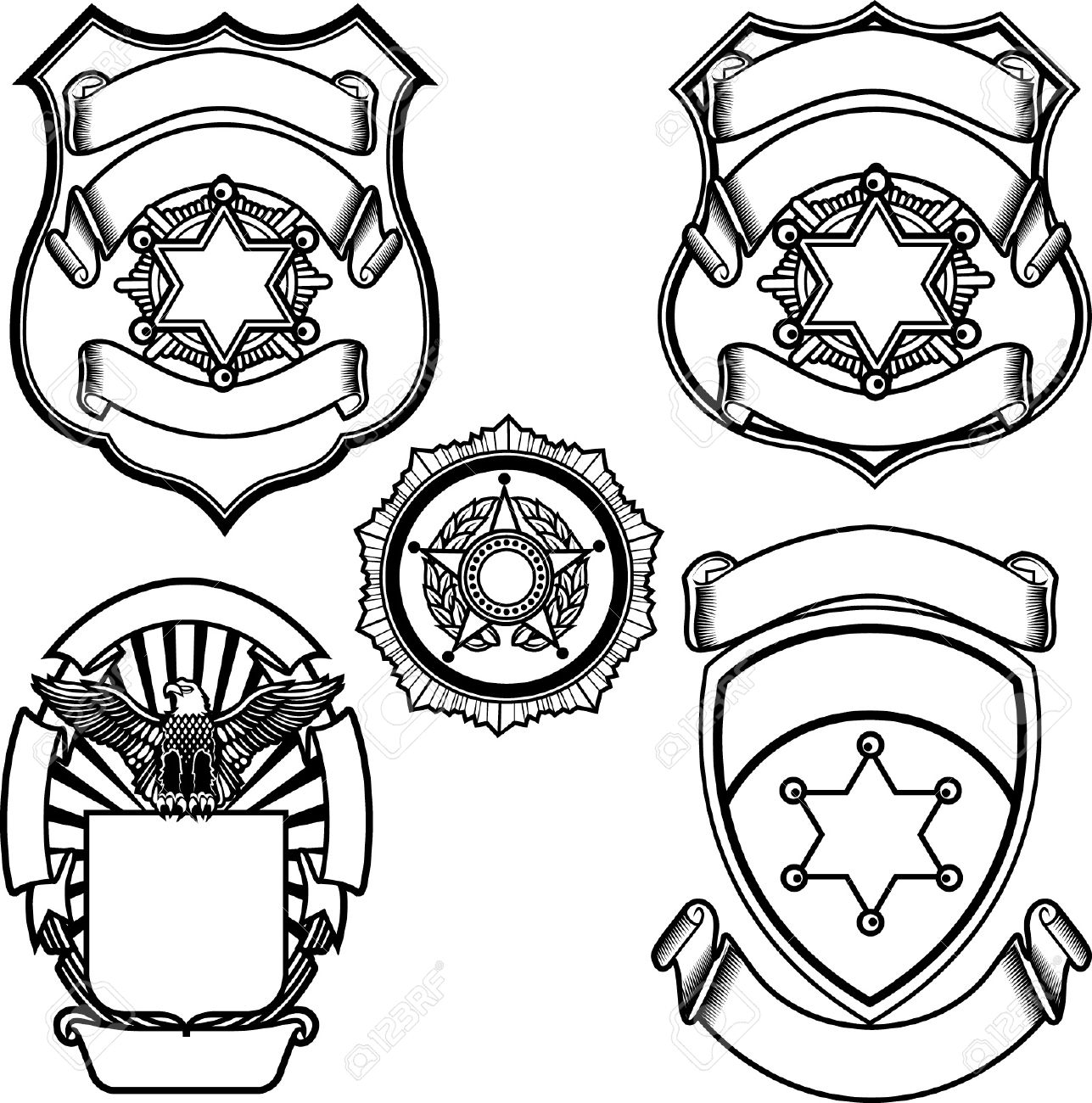 Police Badge Template Printable Alphabet Charts