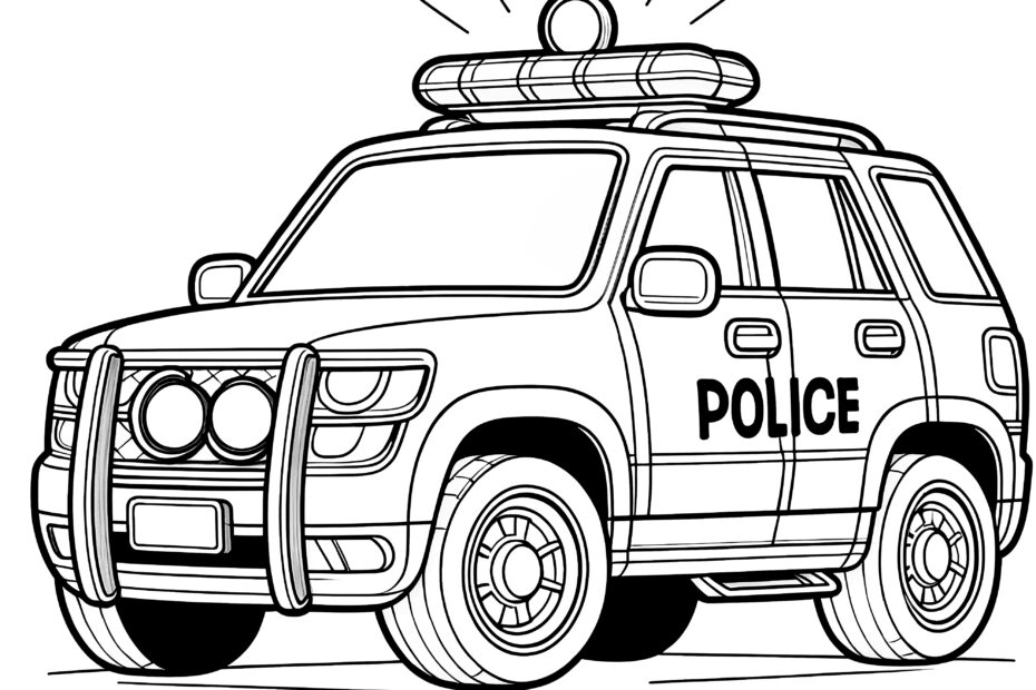Police Car Coloring Sheet Download For Free Now