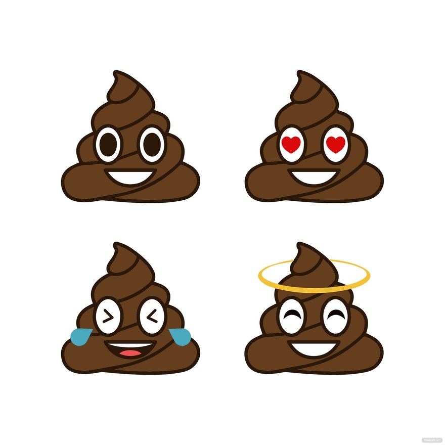 Poop Emoji Vector In Illustrator SVG JPG EPS PNG Download Template