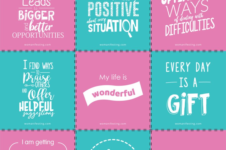 Positivity Mantras Printable Inspiration For You And Your Business